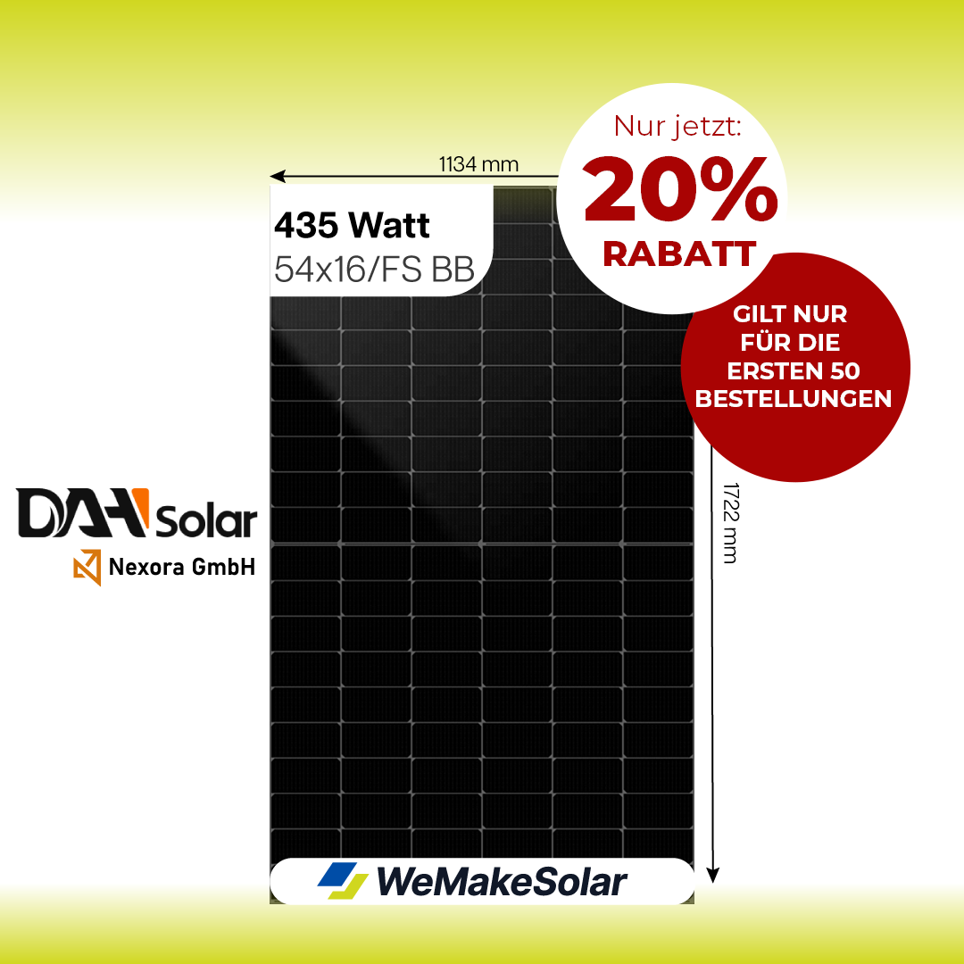 Solarmodul 435 Watt | Fullscreen | DAH Solar | 54X16/FS(BB)
