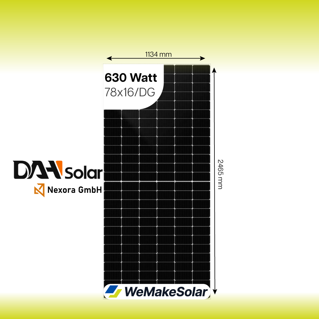 Solarmodul 630 Watt Vorderseite