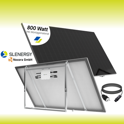 Balkonkraftwerk 800 Watt | PV-Module in Fullblack | SLENERGY | iShare Home Mini