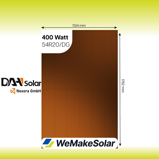 Solarmodul 400 Watt | Orange | Bifacial | Glas Glas DHN-54R20/DG(RR))